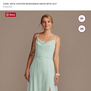 David’s Bridal - Dusty Sage Bridesmaids Dress - BRAND NEW!